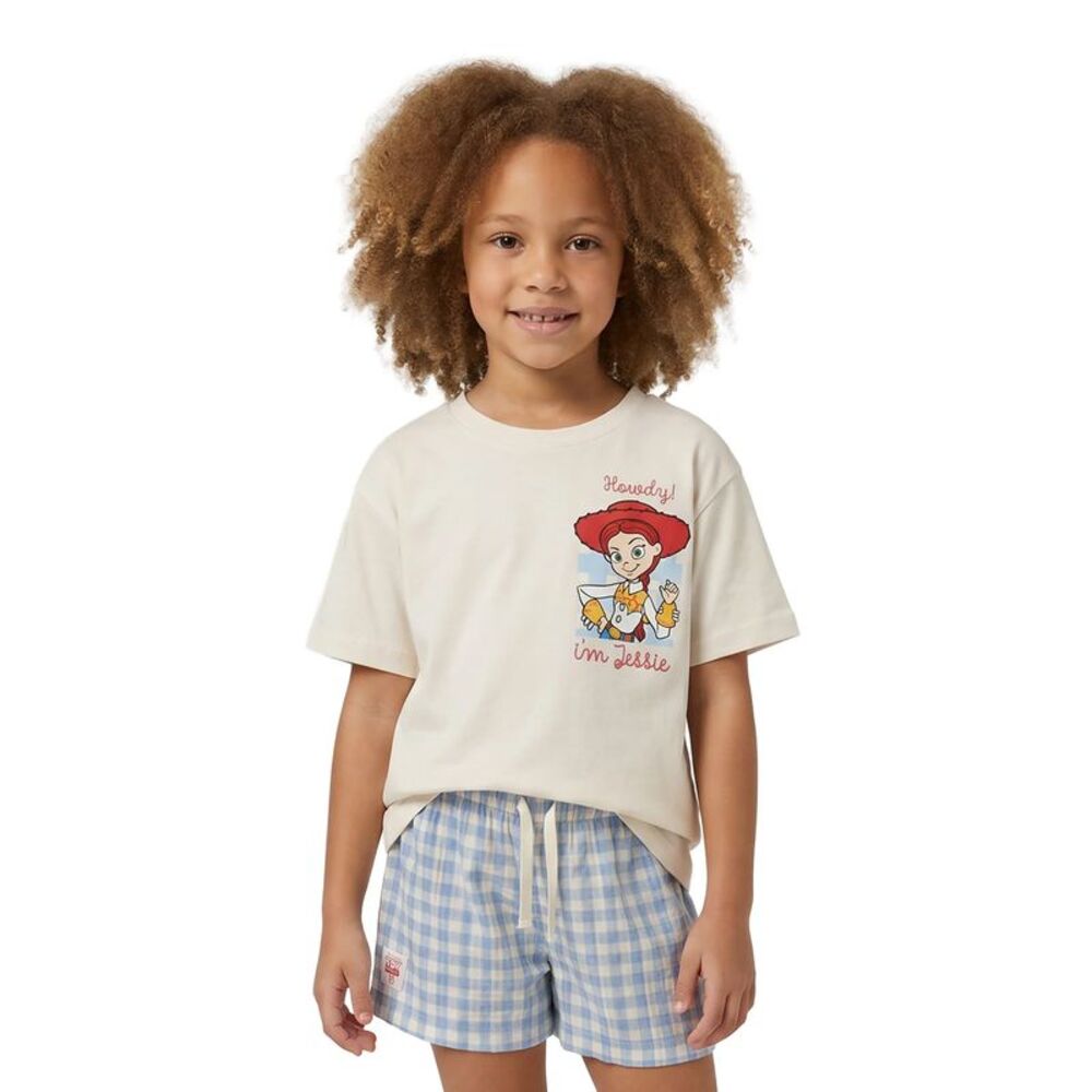 Toy Story Girls Jessie & Bullseye Cotton T-Shirt & Shorts Set / White